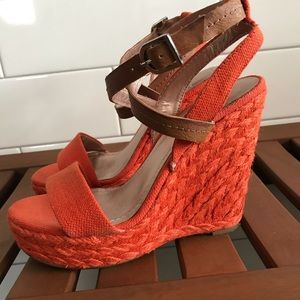 BCBG wedge sandals!